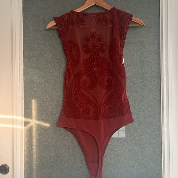 Free People - Rusty Red As Bodysuit - Size Medium - Picture 3 of 5